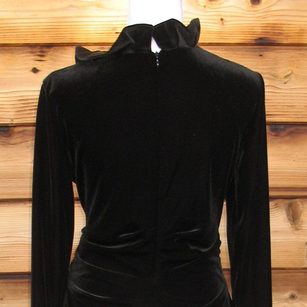 NWOT Sara Campbell Limited Edition Black Stretch Velvet Gown Dress - Picture 7 of 10